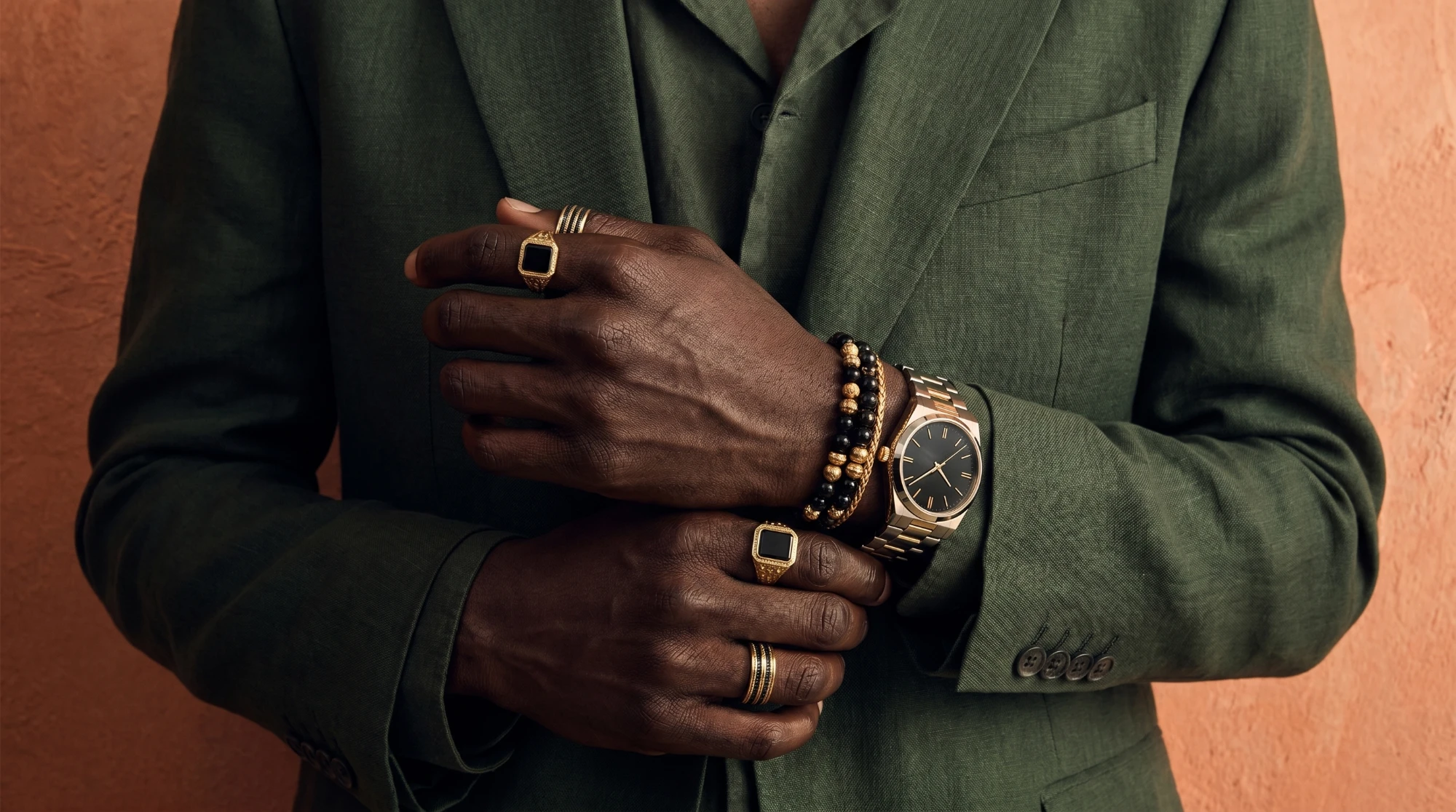 AI jewelry product photography on skin